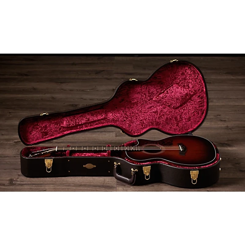 Taylor 324ce Baritone-8 Limited-Edition 8-String Grand Auditorium Acoustic-Electric Guitar Shaded Edge Burst