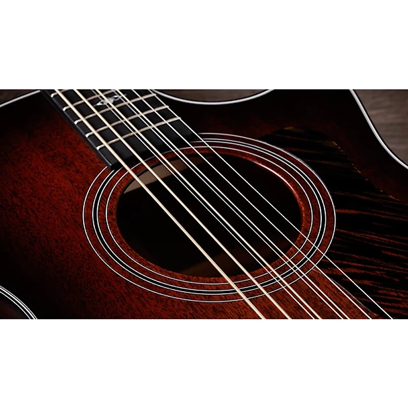 Taylor 324ce Baritone-8 Limited-Edition 8-String Grand Auditorium Acoustic-Electric Guitar Shaded Edge Burst