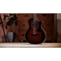 Taylor 324ce Baritone-8 Limited-Edition 8-String Grand Auditorium Acoustic-Electric Guitar Shaded Edge Burst