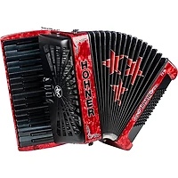 Hohner TRI-STAR II 72 Accordion Pearl Red