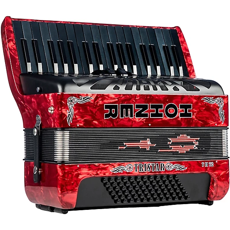 Hohner TRI-STAR II 72 Accordion Pearl Red
