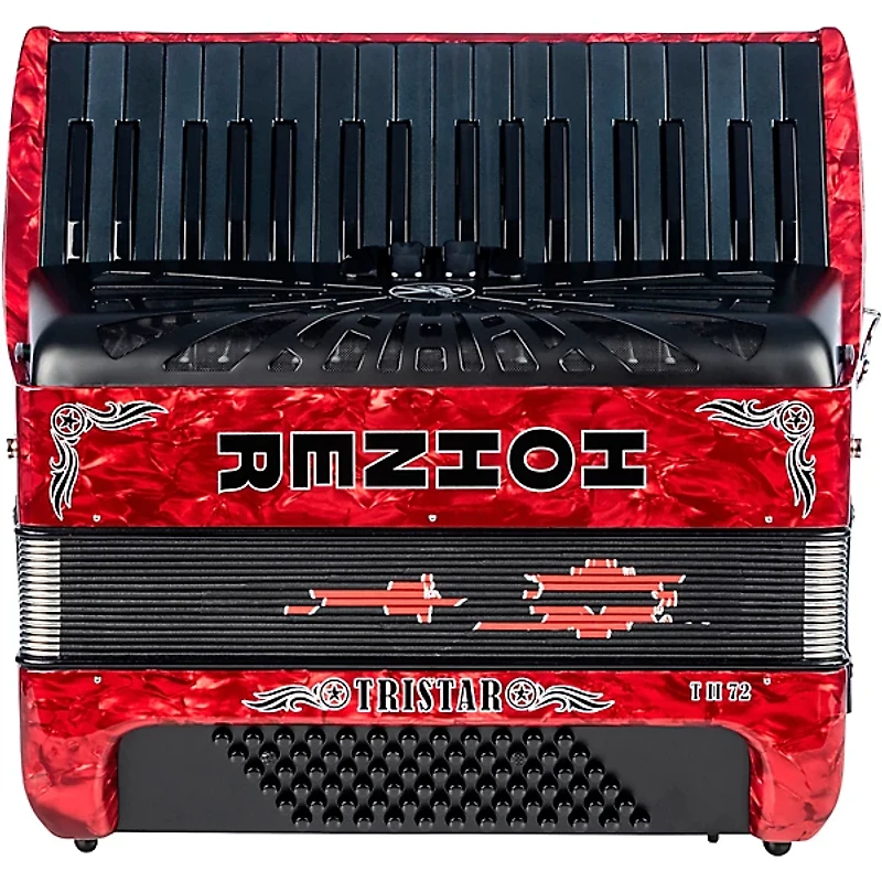 Hohner TRI-STAR II 72 Accordion Pearl Red