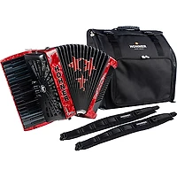 Hohner TRI-STAR II 72 Accordion Pearl Red