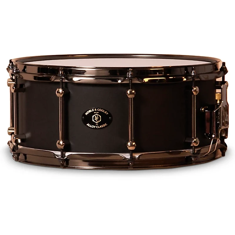 Noble & Cooley Alloy Classic Snare Drum With Black Powder Hardware 14 x 6 in. Black