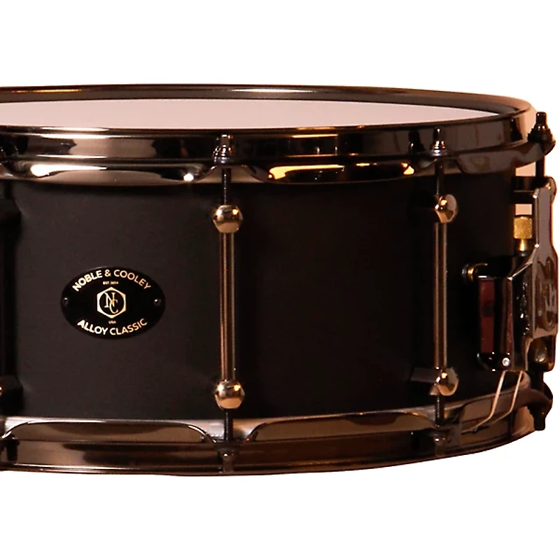 Noble & Cooley Alloy Classic Snare Drum With Black Powder Hardware 14 x 6 in. Black