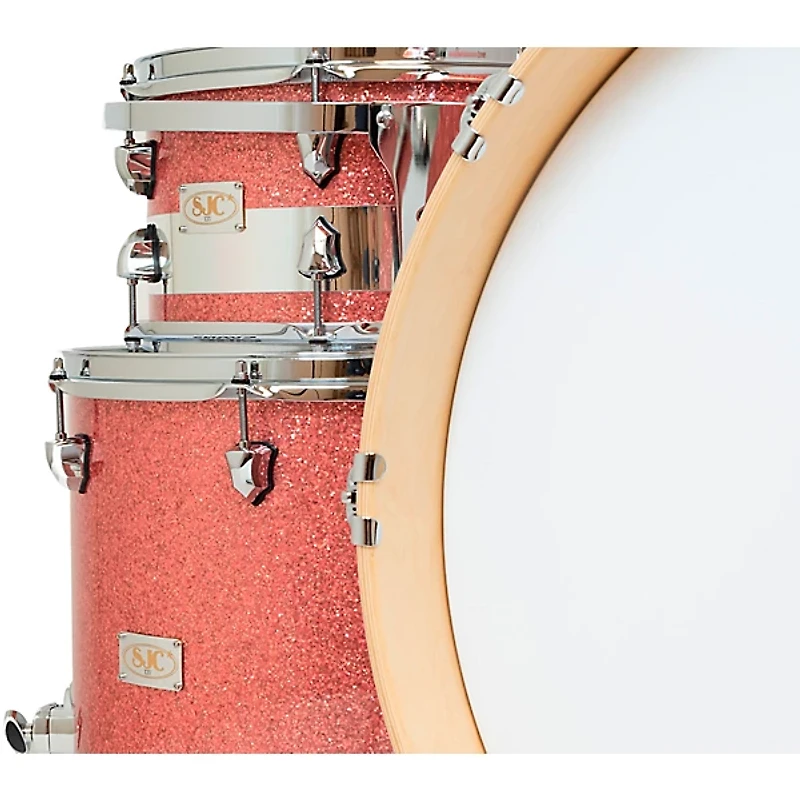 SJC Drums 25th Anniversary USA Custom 3-Piece Maple Shell Pack - Pink Glitter