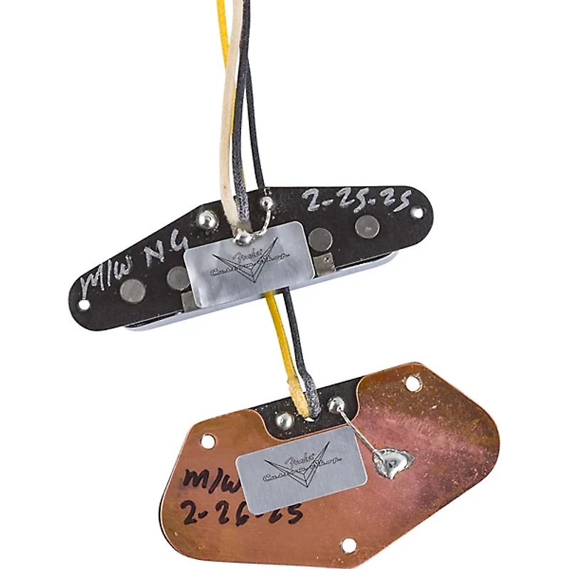 Fender Custom Shop '55/'56 Whiteguard Telecaster Pickup Set Black and Chrome