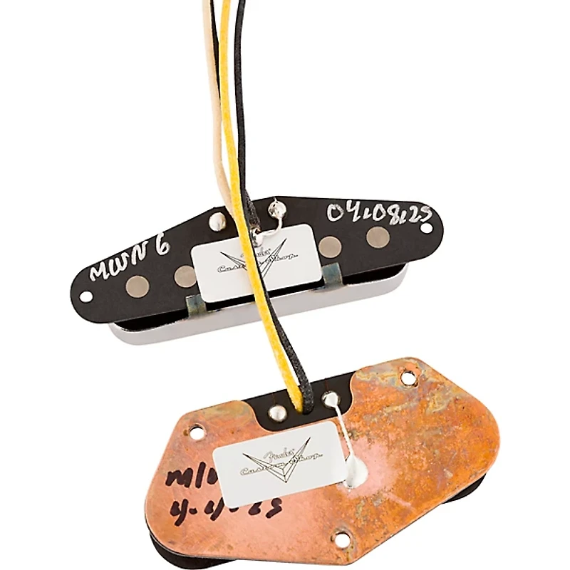 Fender Custom Shop '55/'56 Whiteguard Telecaster Pickup Set Black and Chrome