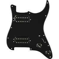 Fender Quadra Tap HH Pre-Wired Strat Pickguard 1-Ply Black Black