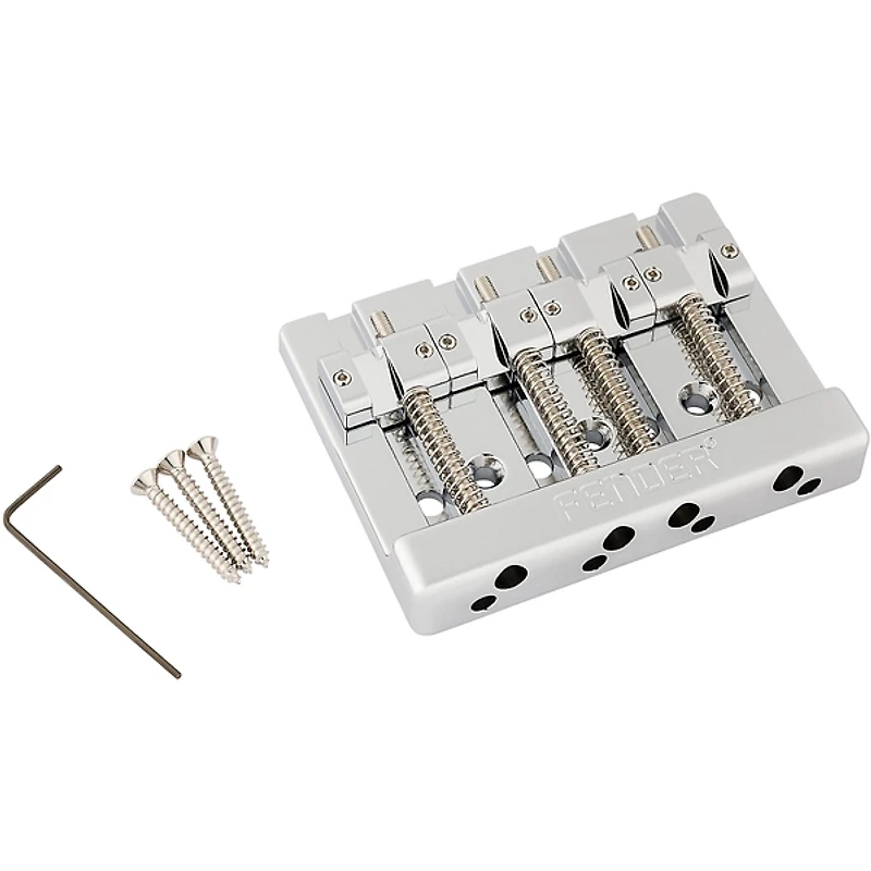 Fender HiMass String-Through 4-String Bass Bridge Assembly with Brass Saddles
