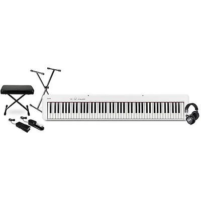 Casio CDP-S110 Compact Digital Piano With Warm Audio WA-CAB Headphone Package (Pedals/Bench/Stand Included) -