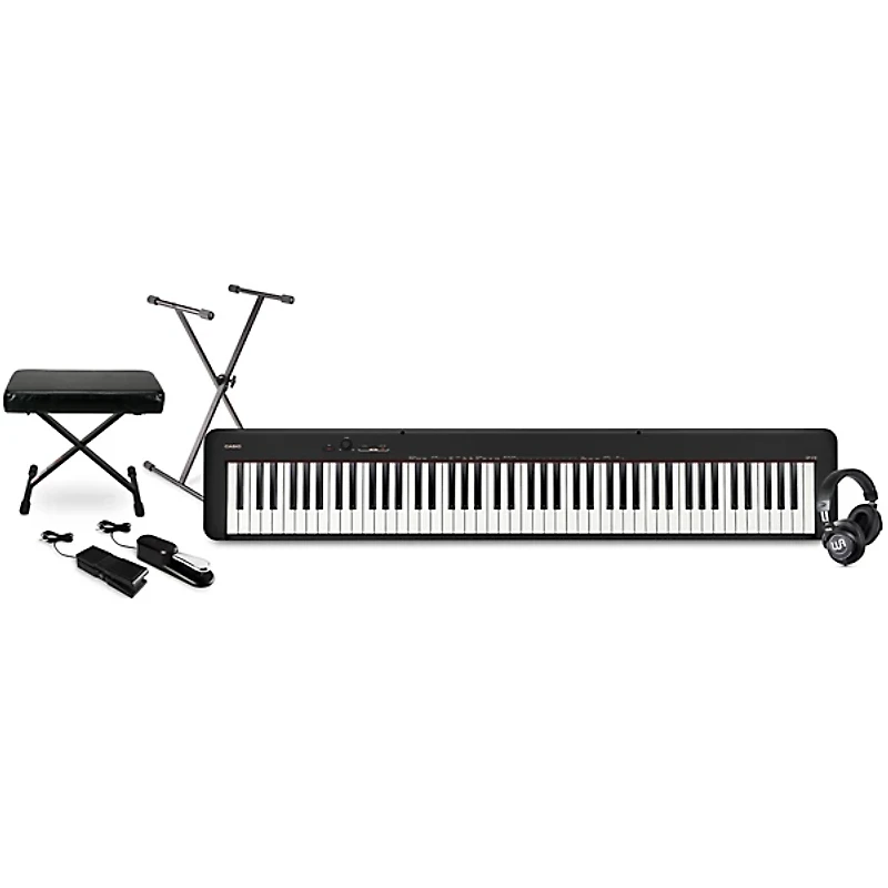 Casio CDP-S110 Compact Digital Piano with Warm Audio WA-CAB Headphone Package (Pedals/Bench/Stand Included)