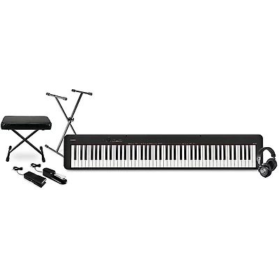 Casio CDP-S110 Compact Digital Piano with Warm Audio WA-CAB Headphone Package (Pedals/Bench/Stand Included)