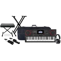 Casio CT-X5000 61-key Portable Arranger Keyboard with Tascam TH-200X Studio Headphone Package (Pedals/Bench/Stand/Bag Included)