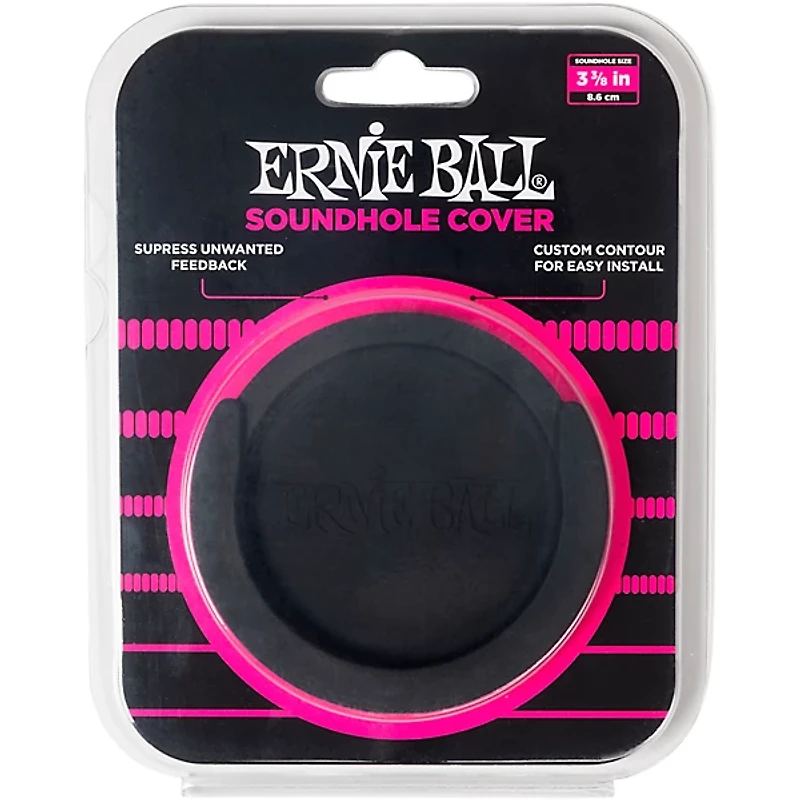 Ernie Ball Acoustic Sound Hole Cover Black