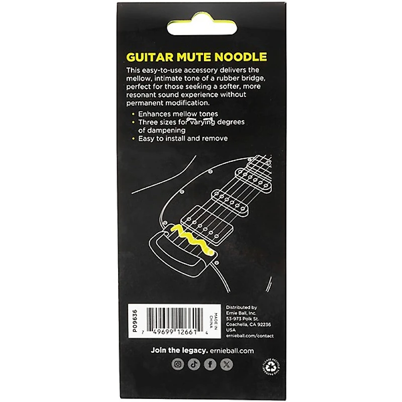 Ernie Ball Guitar Mute Noodle Black