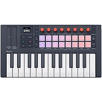Novation FLkey 2 Keyboard Controller With Focusrite 2i2 USB Audio Interface & Adam Audio D3V 3" Studio Monitor Pair Package (Cables & Headphones Included) -