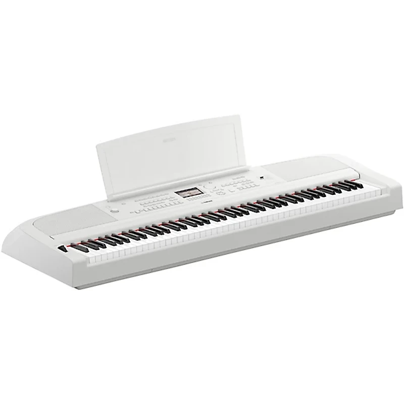 Yamaha DGX-670 88-Key Portable Grand Piano With Matching Stand & Bench - White