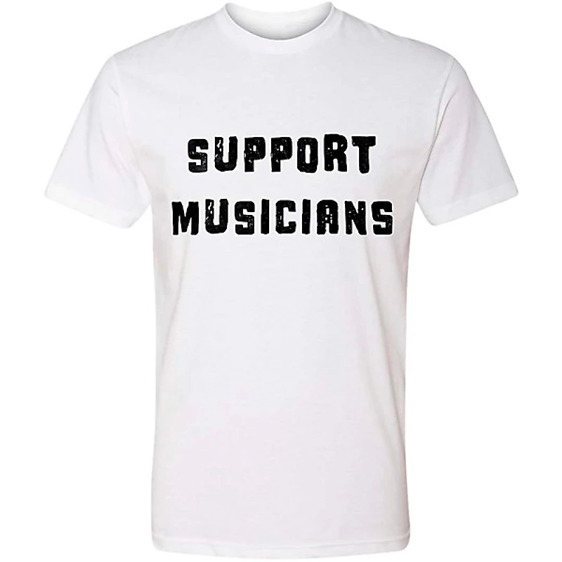Guitar Center Support Musicians Unisex White T Shirt