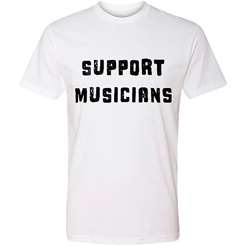Guitar Center Support Musicians Unisex White T Shirt