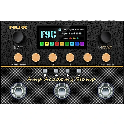 NUX Amp Academy Stomp Compact Modeler and Amp Profile Loader Pedal Black