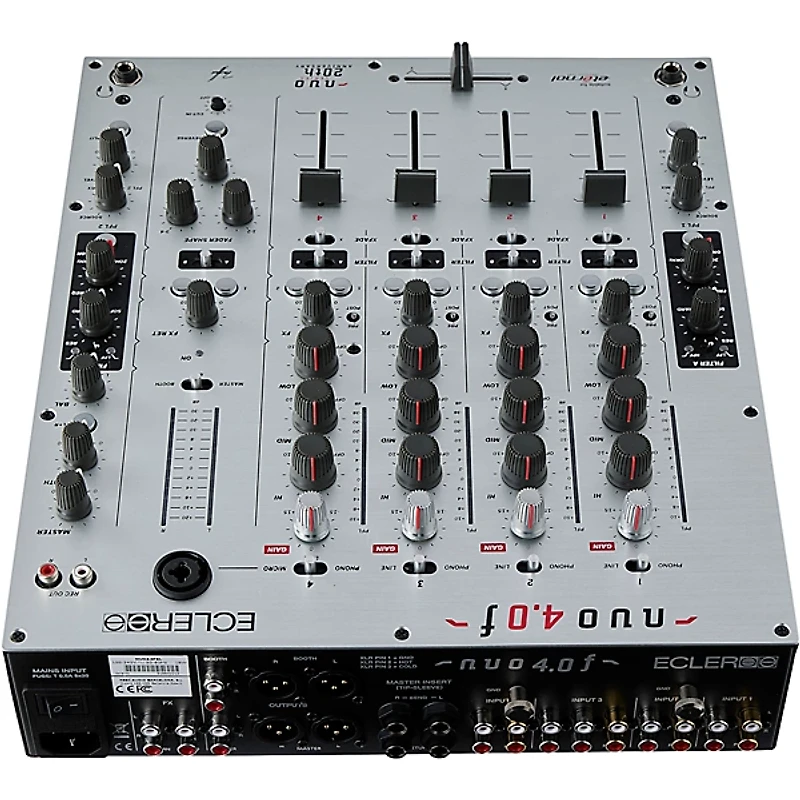 Ecler NUO 4.0F Analogue 4-Channel DJ Mixer Silver