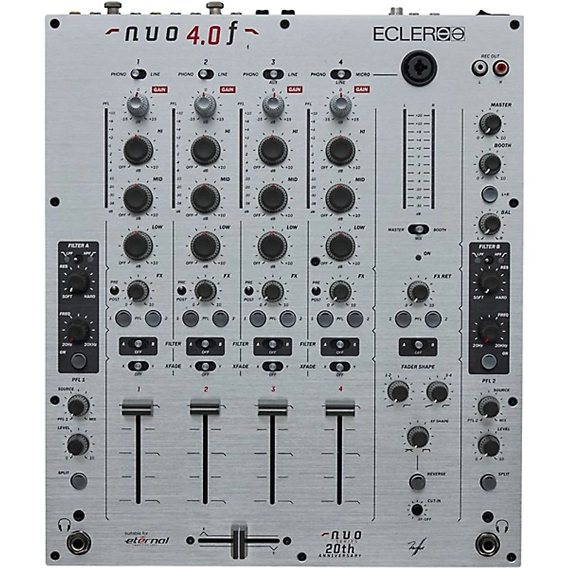 Ecler NUO 4.0F Analogue 4-Channel DJ Mixer Silver