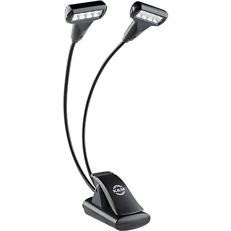 K&M Music Stand Double 4 LED T-Model FlexLight