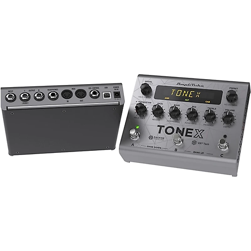 IK Multimedia TONEX Bass Edition Amp Modeler Effects Pedal Aluminum Silver