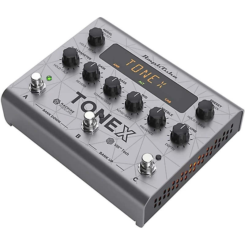 IK Multimedia TONEX Bass Edition Amp Modeler Effects Pedal Aluminum Silver