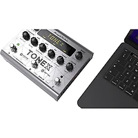IK Multimedia TONEX Bass Edition Amp Modeler Effects Pedal Aluminum Silver