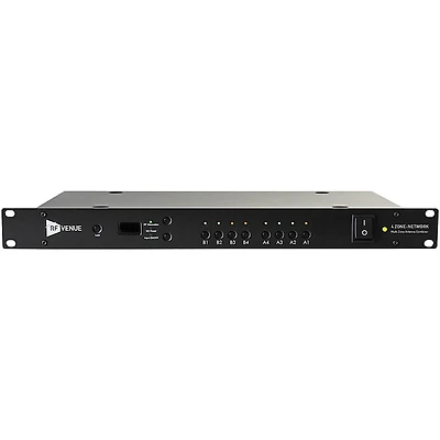 RF Venue 4ZONE Network Multi-Zone Antenna Combiner and Diversity Architectural Antenna Pack