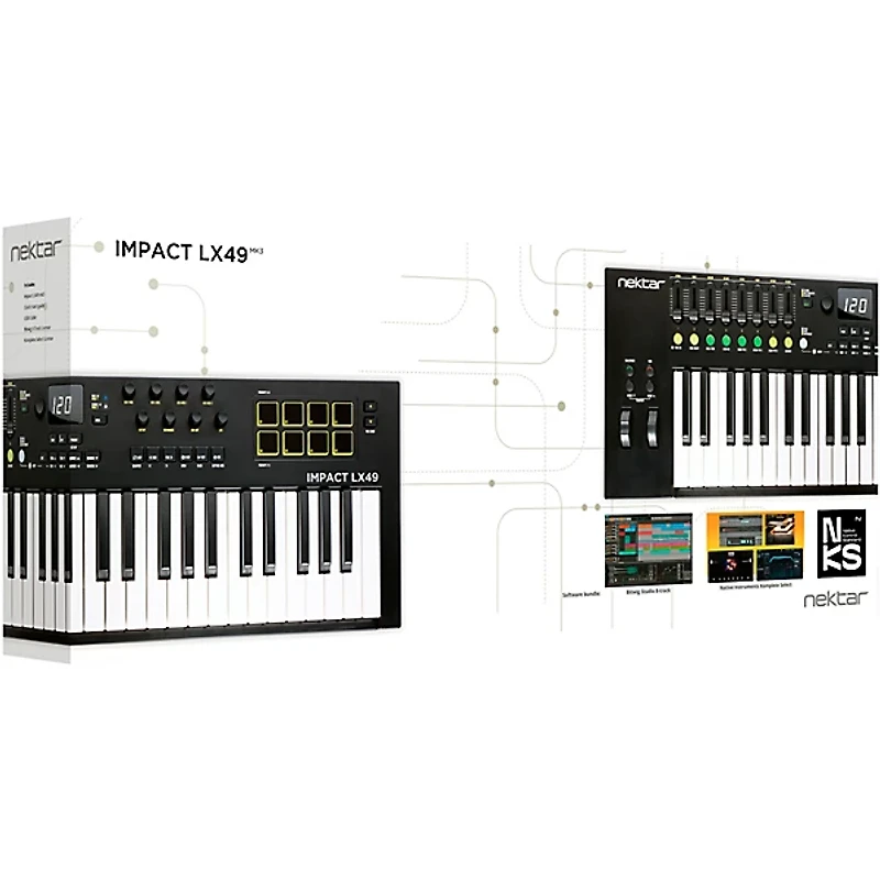 Nektar Impact LX49 mk3 MIDI Controller Black