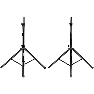 Rok-It RI-SPKRSTDSET-250-AL Aluminum Tripod Speaker Stand Set w/ Deluxe Bag