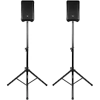 Rok-It RI-SPKRSTDSET-250-AL Aluminum Tripod Speaker Stand Set w/ Deluxe Bag