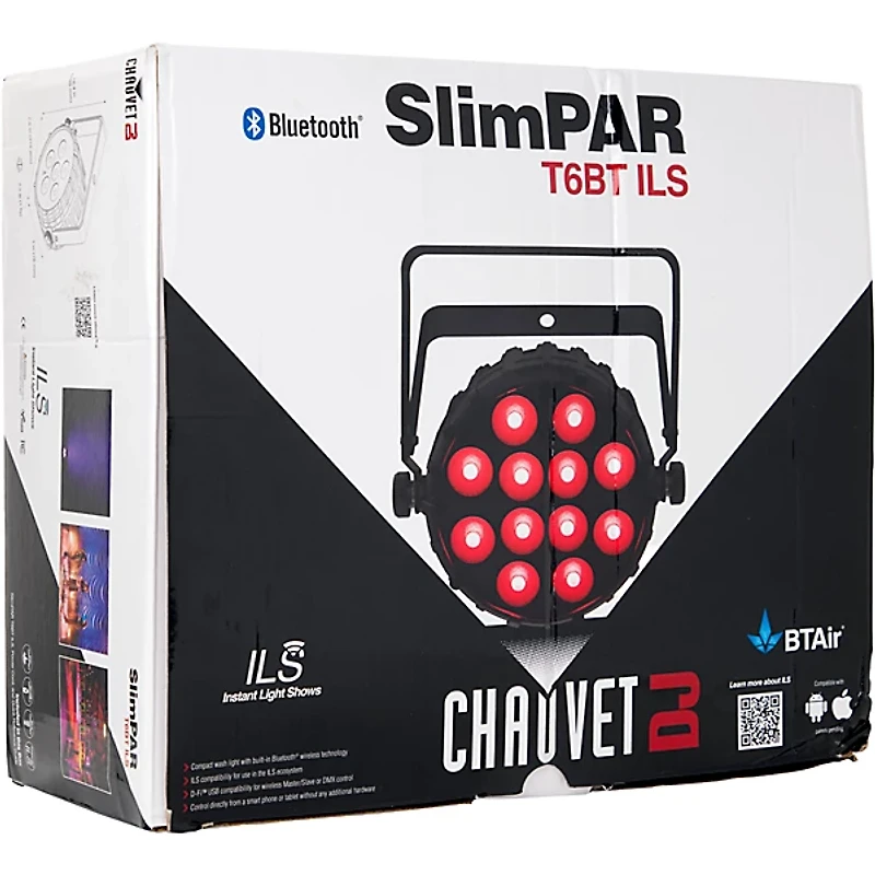 CHAUVET DJ SlimPAR T6 BT ILS Compact RGB LED PAR Wash Light With Bluetooth