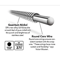 DR Strings Pure Blues PBVW-40 Electric Bass Strings (40-95)