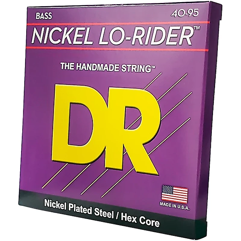 DR Strings Nickel Lo-Rider NLLH-40 Electric Bass Strings (40-95)