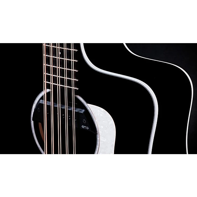 Taylor 250ce Plus 10-String Dreadnought Acoustic-Electric Bajo Quinto Black