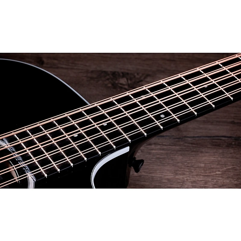 Taylor 250ce Plus 10-String Dreadnought Acoustic-Electric Bajo Quinto Black