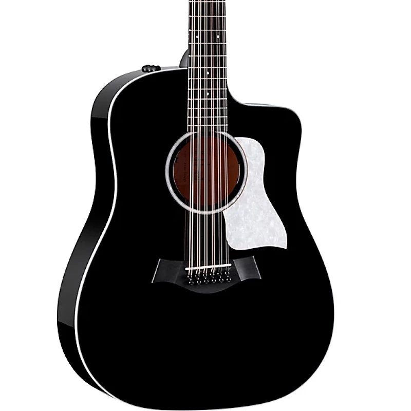 Taylor 250ce Plus Doce Doble 12-String Dreadnought Acoustic-Electric Guitar Black