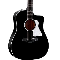 Taylor 250ce Plus Doce Doble 12-String Dreadnought Acoustic-Electric Guitar Black