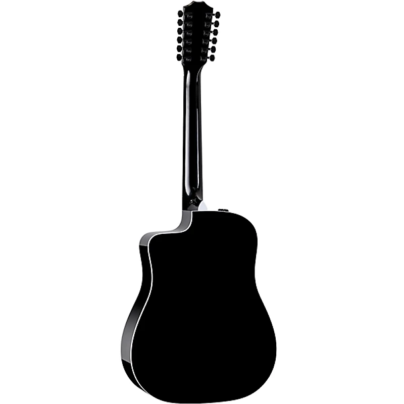 Taylor 250ce Plus Doce Doble 12-String Dreadnought Acoustic-Electric Guitar Black