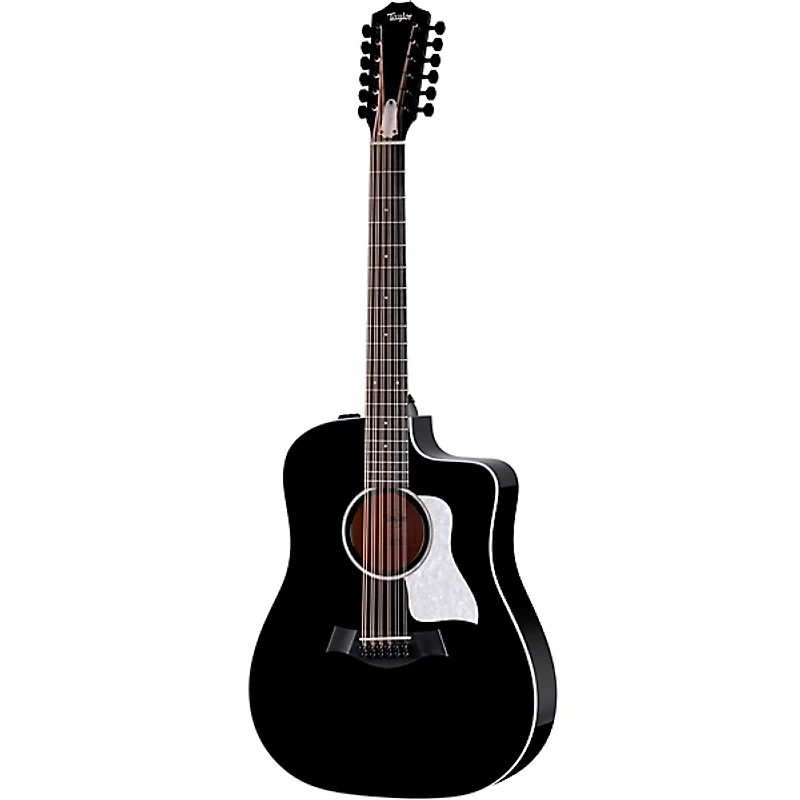 Taylor 250ce Plus Doce Doble 12-String Dreadnought Acoustic-Electric Guitar Black