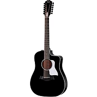 Taylor 250ce Plus Doce Doble 12-String Dreadnought Acoustic-Electric Guitar Black
