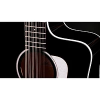 Taylor 250ce Plus Doce Doble 12-String Dreadnought Acoustic-Electric Guitar Black
