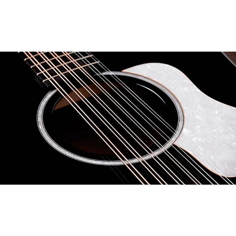 Taylor 250ce Plus Doce Doble 12-String Dreadnought Acoustic-Electric Guitar Black