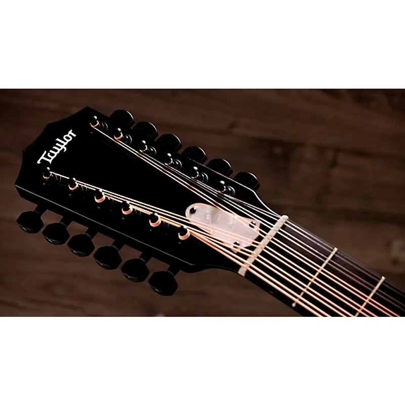 Taylor 250ce Plus Doce Doble 12-String Dreadnought Acoustic-Electric Guitar Black