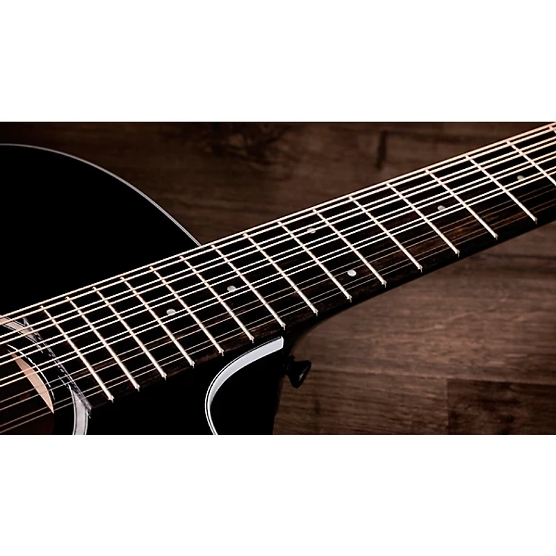 Taylor 250ce Plus Doce Doble 12-String Dreadnought Acoustic-Electric Guitar Black