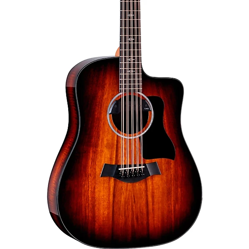 Taylor 260ce-K DLX 10-String Dreadnought Acoustic-Electric Bajo Quinto Shaded Edge Burst